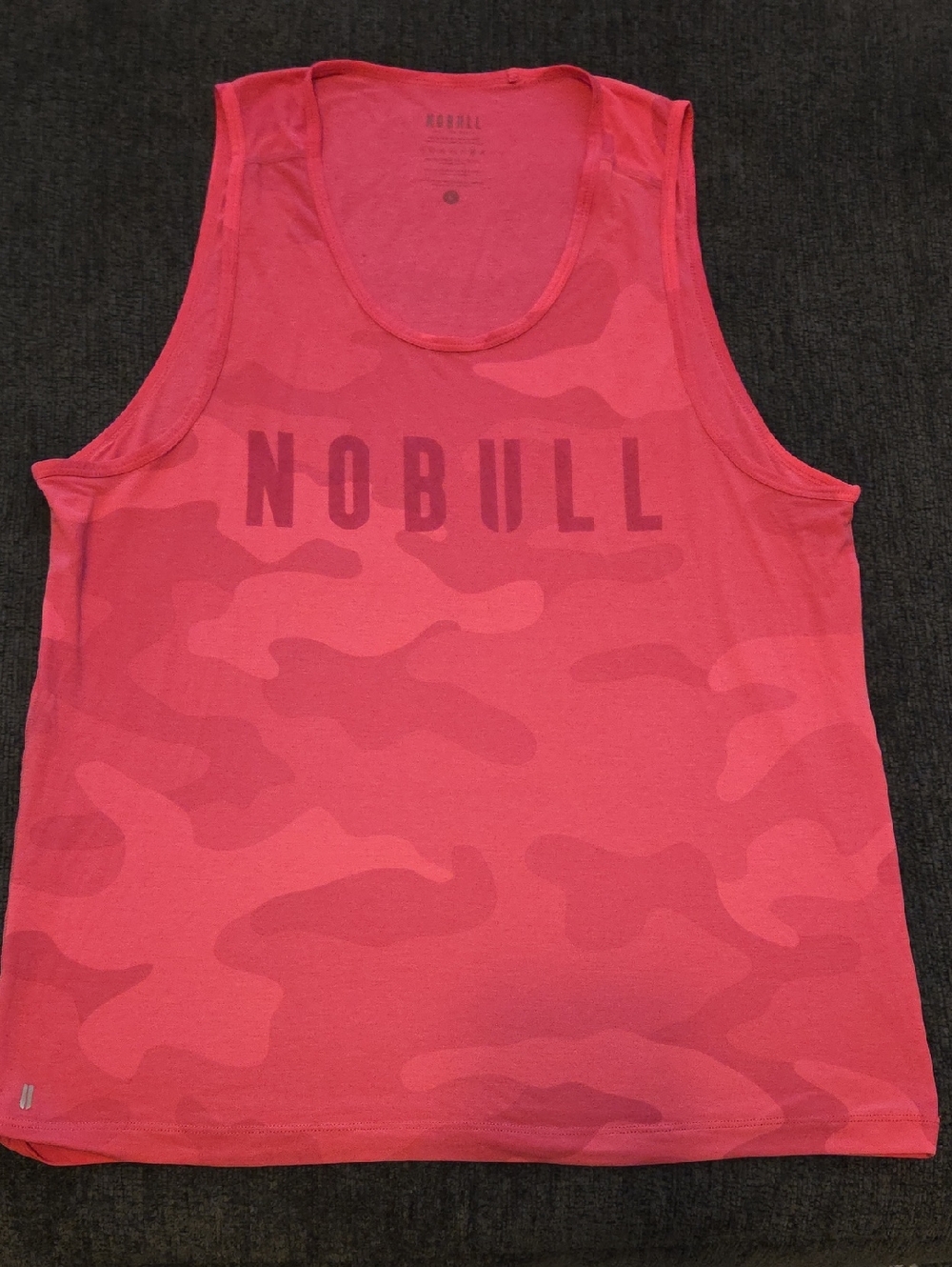 NOBULL Pink Camo Performance Tank. Size L